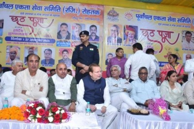 Attended the Chhath Puja celebrations at JLN Canal near Delhi Bypass, Rohtak.